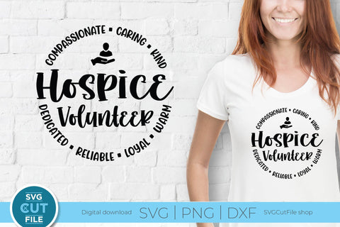 Hospice volunteer svg with round circle design SVG SVG Cut File 