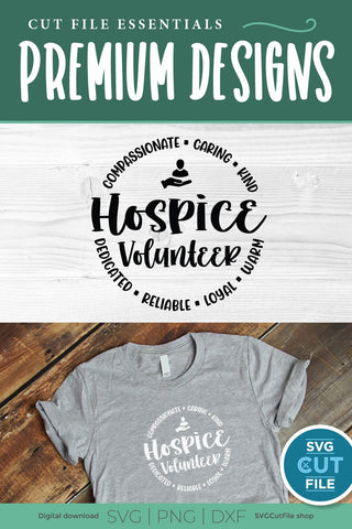 Hospice volunteer svg with round circle design SVG SVG Cut File 