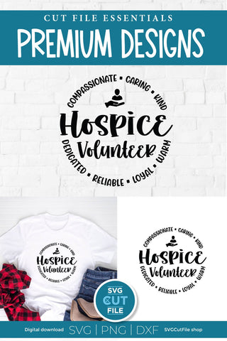 Hospice volunteer svg with round circle design SVG SVG Cut File 
