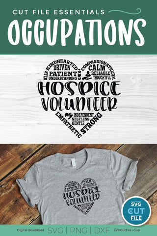 Hospice volunteer svg with subway art heart SVG SVG Cut File 