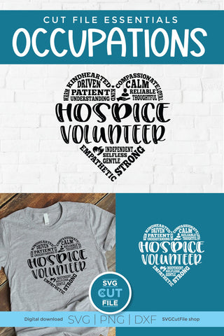 Hospice volunteer svg with subway art heart SVG SVG Cut File 