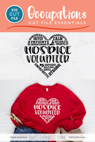 Hospice volunteer svg with subway art heart SVG SVG Cut File 