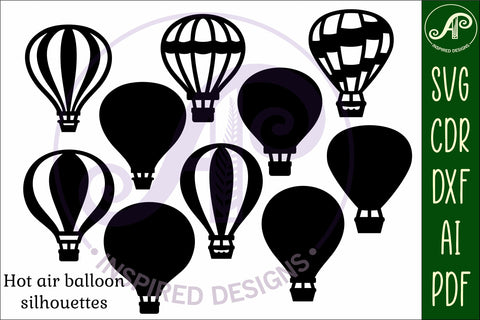 Hot air balloon laser cut outs SVG file SVG APInspireddesigns 