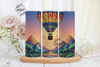 Hot Air Balloon Stained Glass 20oz Sublimation sassyprint 