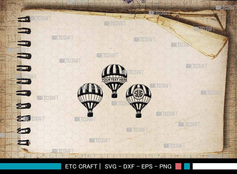 Hot Air Balloon SVG, Air Balloon Silhouette, Hot Air Svg, Balloon Rides Svg, Air Balloon Bundle SVG ETC Craft 