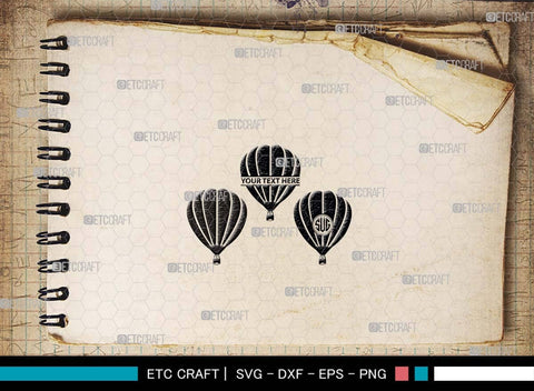 Hot Air Balloon SVG, Air Balloon Silhouette, Hot Air Svg, Balloon Rides Svg, Air Balloon Bundle SVG ETC Craft 