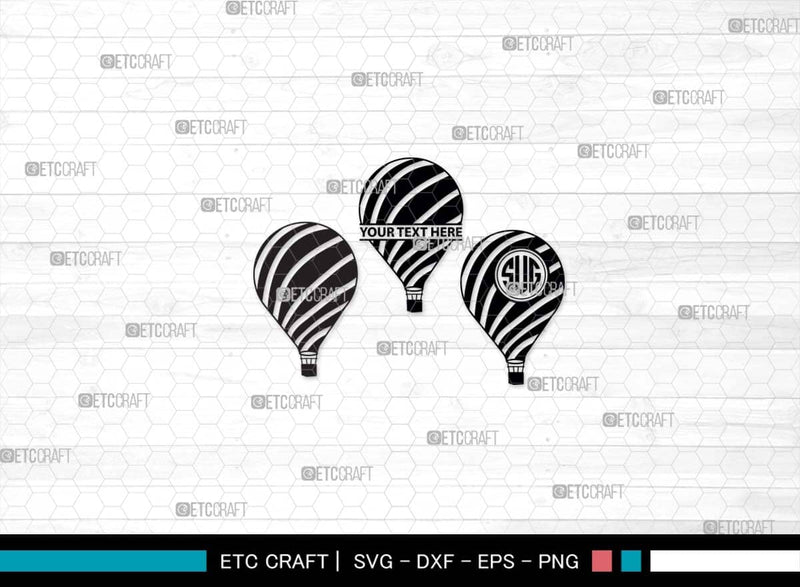 Hot Air Balloon SVG, Air Balloon Silhouette, Hot Air Svg, Balloon Rides Svg, Air Balloon Bundle SVG ETC Craft 