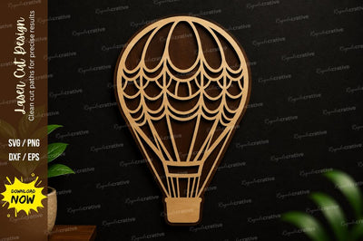 Hot Air Balloon SVG Laser Cut Hanging Decor SVG Regulrcrative 