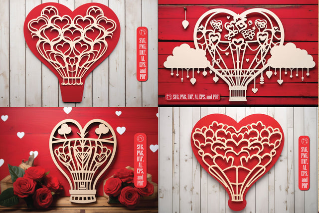 Hot Air Balloon Valentine's Day SVG Bundle SVG MD JOYNAL ABDIN 