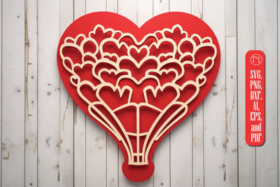 Hot Air Balloon Valentine's Day SVG SVG MD JOYNAL ABDIN 