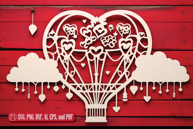 Hot Air Balloon Valentine's Day SVG SVG MD JOYNAL ABDIN 