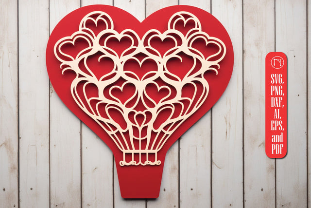 Hot Air Balloon Valentine's Day SVG SVG MD JOYNAL ABDIN 