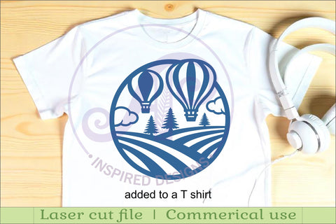 Hot air balloon wall sign laser cut file SVG APInspireddesigns 