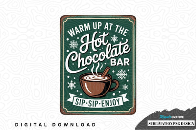 Hot chocolate bar sublimation png design Sublimation Regulrcrative 