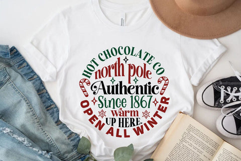 Hot chocolate co north pole authentic since 1867 warm up here. open all winter SVG Angelina750 