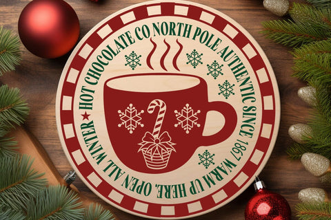 Hot chocolate co north pole authentic since 1867 warm up here. open all winter SVG Angelina750 