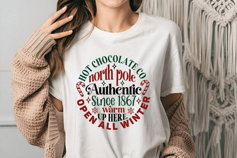 Hot chocolate co north pole authentic since 1867 warm up here. open all winter SVG Angelina750 