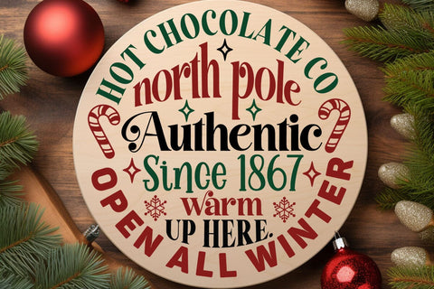 Hot chocolate co north pole authentic since 1867 warm up here. open all winter SVG Angelina750 