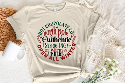 Hot chocolate co north pole authentic since 1867 warm up here. open all winter SVG Angelina750 