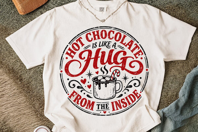 Hot Chocolate Hug Winter Christmas PNG SVG DesignDestine 