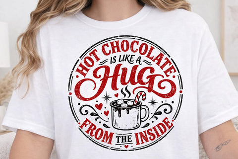 Hot Chocolate Hug Winter Christmas PNG SVG DesignDestine 