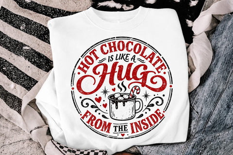 Hot Chocolate Hug Winter Christmas PNG SVG DesignDestine 