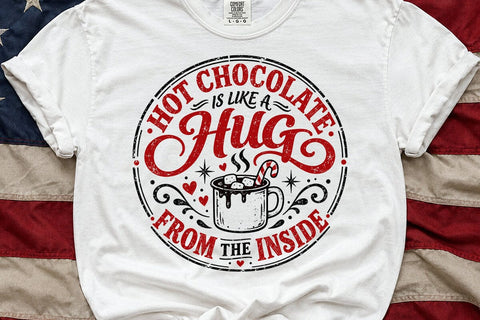 Hot Chocolate Hug Winter Christmas PNG SVG DesignDestine 