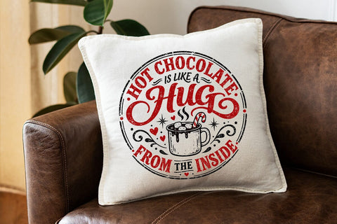 Hot Chocolate Hug Winter Christmas PNG SVG DesignDestine 