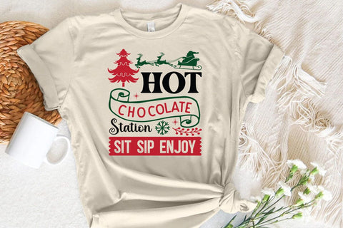Hot Chocolate Station Sit Sip Enjoy SVG Angelina750 
