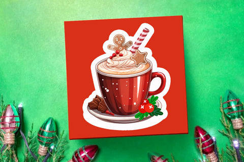 Hot chocolate Sticker Design Sublimation Regulrcrative 