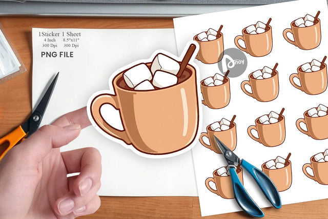 Hot Chocolate Sticker Sublimation artnoy 
