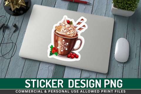 Hot chocolate whipped Sticker Design Sublimation Regulrcrative 