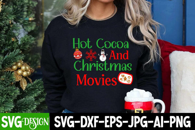 hot Cocoa And Christmas Movies SVG Cut File, hot Cocoa And Christmas Movies SVG Design, Christmas SVG Cut File, Christmas SVG Bundle, Christmas SVG BlackCatsMedia 