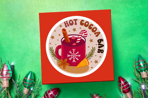 Hot cocoa bar Sticker Design Sublimation Regulrcrative 