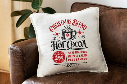 Hot Cocoa Christmas Blend Retro PNG SVG DesignDestine 