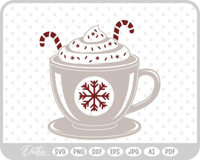 Hot Cocoa Christmas Festive SVG DottieDigitals 