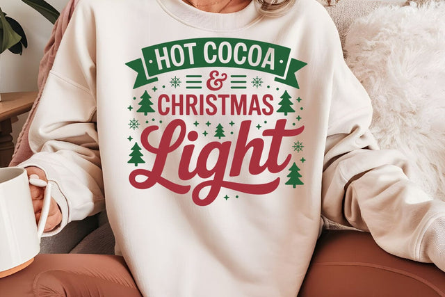 Hot Cocoa & Christmas Light SVG Angelina750 
