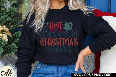 Hot Cocoa & Christmas Movies SVG Design SVG akazaddesign 