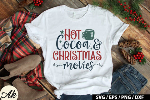Hot Cocoa & Christmas Movies SVG Design SVG akazaddesign 