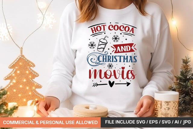 Hot Cocoa & Christmas Movies Svg Design SVG designmaster24 
