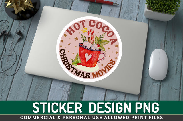 Hot cocoa christmas Sticker Design Sublimation Regulrcrative 