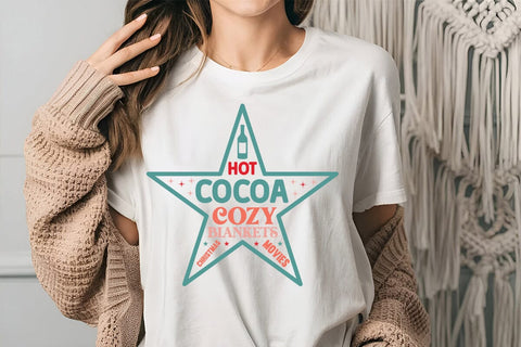 Hot cocoa cozy blankets christmas movies SVG Angelina750 