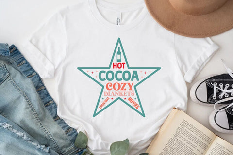 Hot cocoa cozy blankets christmas movies SVG Angelina750 
