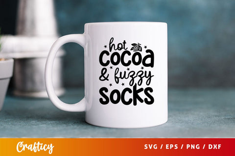 hot cocoa fuzzy & socks Svg Design SVG Designangry 