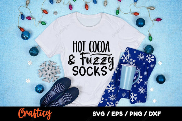 Hot cocoa & fuzzy socks SVG Design SVG Designangry 