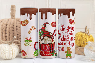 Hot cocoa gnome Christmas tumbler design png, Christmas Tumbler Wrap, Christmas Sublimation Design Sublimation BouDesign 