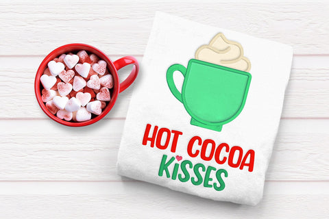 Hot Cocoa Kisses Applique Embroidery Embroidery/Applique DESIGNS Designed by Geeks 