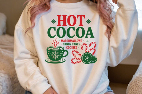 Hot Cocoa Marshmallows Candy Canes Cookies SVG Angelina750 