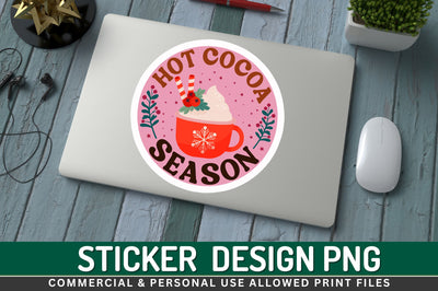 Hot cocoa season Sticker Design Sublimation Regulrcrative 