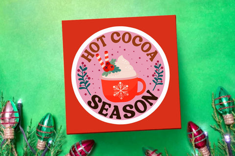 Hot cocoa season Sticker Design Sublimation Regulrcrative 